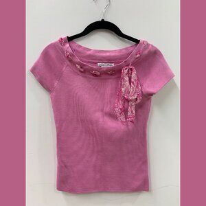 Lillie Rubin Pink Soft Knit Top